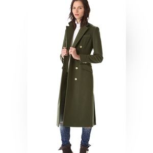 NWOT 7 For All Mankind Army Green Double Breasted Coat